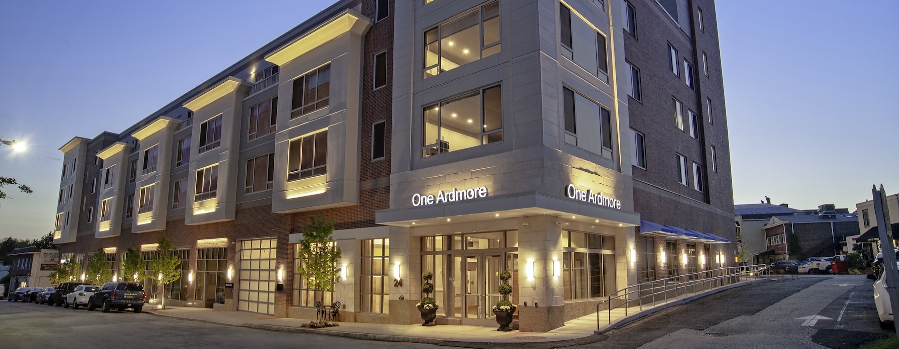 a building with a sign on the front